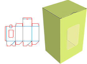粘底式管式盒,开窗贴pvc/pet,可见内部产品,彩盒,卡纸瓦楞纸坑纸盒,盖加锁扣不易自开，包装结构设计,包装盒结构,包装设计,化妆品包装,化妆品包装设计,电子产品包装设计,玩具包装