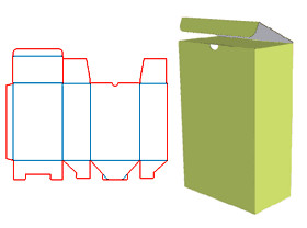 对插管式盒|锁底式包装设计|包装结构设计|开口处加手指位