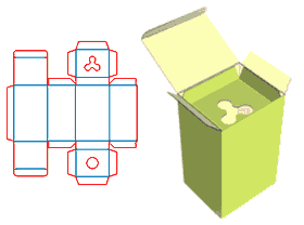 双插盒,管式盒,灯管包装盒,工艺品包装设计,玩具包装结构