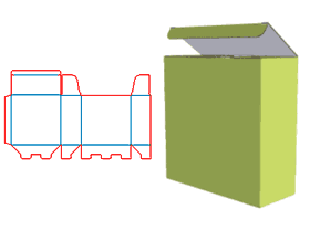 上盖插口底部自锁底管式盒,彩盒,卡纸瓦楞纸坑纸盒,包装结构设计,包装盒结构,包装设计,化妆品包装,化妆品包装设计,电子产品