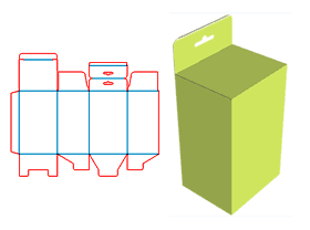 上盖插口底部自锁底管式盒彩盒卡纸瓦楞纸坑纸盒包装结构设计包装盒