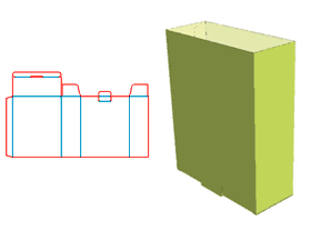 管式盒异形结构,锁扣底,开口式包装