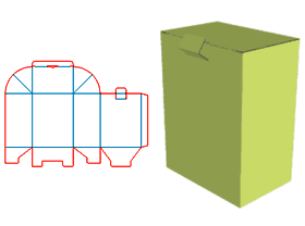 上盖插口底部自锁底管式盒,彩盒,卡纸瓦楞纸坑纸盒,包装结构设计,包装盒结构,包装设计,化妆品包装,化妆品包装设计,电子产品