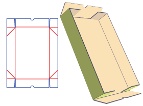 盘型折叠纸盒展开图图片