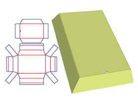 天地盖,梯形盒结构,异形盒结构设计,展示盒包装设计,小饰品包装设计,托盘式包装设计
