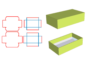 天地盖包装盒,精装盒,盖到底,V槽设计