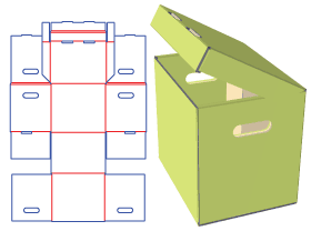 手提翻盖纸箱