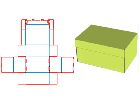 鞋盒包装设计,翻盖鞋盒,翻盖盒,日用品包装设计,食品包装结构