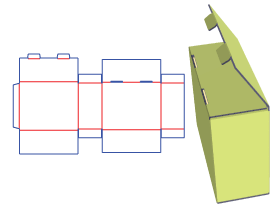 包装箱设计|0203箱型|叠盖式封口纸箱