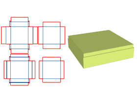 天地盖包装盒设计,V槽设计