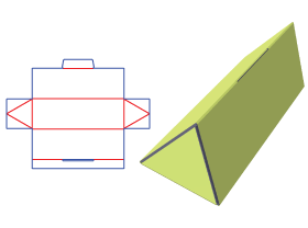 三角形包装盒，异形盒，三角形盒，眼镜盒，精品盒，礼物盒，零食盒包装结构
