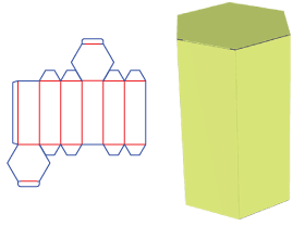 六边形立柱盒