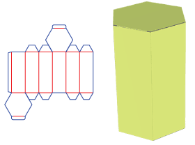 异型包装盒,包装纸箱设计,正六边形包装盒,零食包装盒,食品包装盒,玩具包装结构