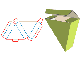 三角形盒子平面图图片