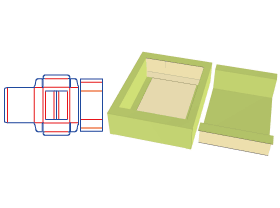开窗展示盒,展示盒,易拆式包装,双插盒,管式盒,折叠内托