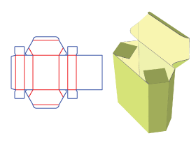 正压翼六面盒,异型包装盒设计,零食包装,食品包装,工艺品包装