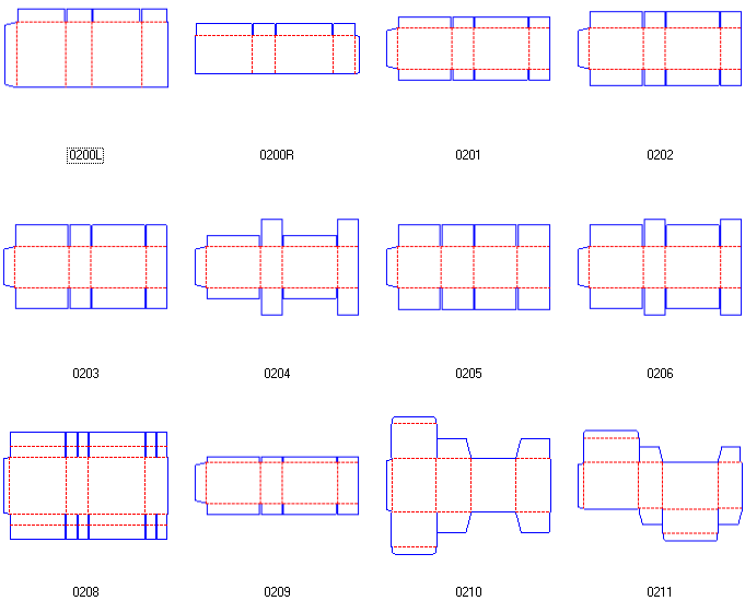 fefco carton die line template